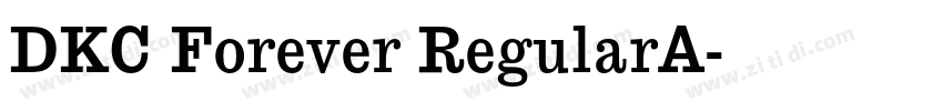 DKC Forever RegularA字体转换